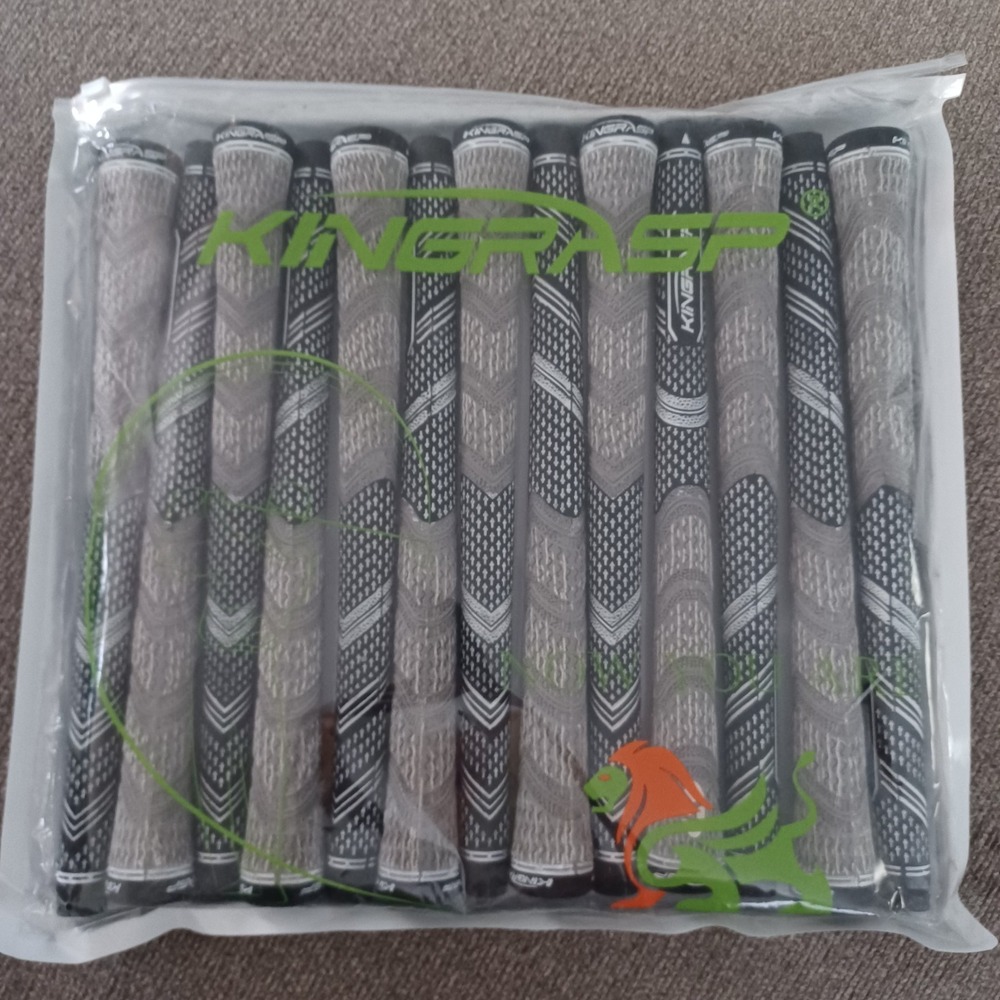 Kingrasp Multi Compound Golf Grips Gray Black Standard 13 Piece Grips Only!